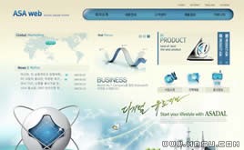 藍(lán)色網(wǎng)站模板87598