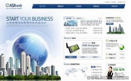 藍(lán)色企業(yè)網(wǎng)站模板87606