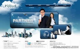 藍色企業(yè)網(wǎng)站模板87607