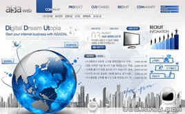 藍(lán)色公司網(wǎng)站模板87611