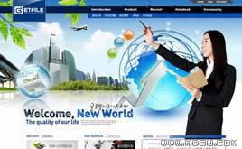 藍(lán)色網(wǎng)站模板87630