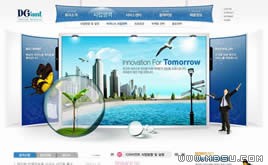 藍(lán)色網(wǎng)站模板87669