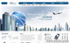 藍(lán)色網(wǎng)站模板87680