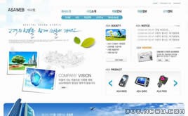 藍(lán)色網(wǎng)站模板87681