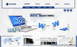 藍(lán)色網(wǎng)站模板87707