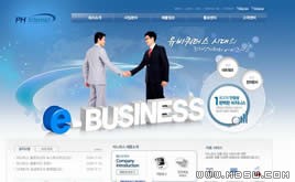 藍(lán)色網(wǎng)站模板87708