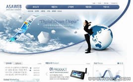 藍(lán)色網(wǎng)站模板87740