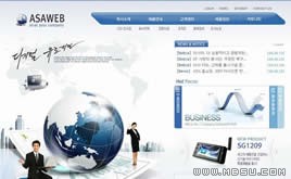 藍色網(wǎng)站模板87771