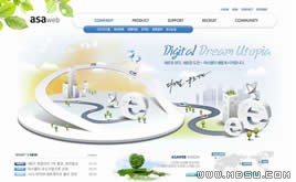 藍(lán)色網(wǎng)站模板87805