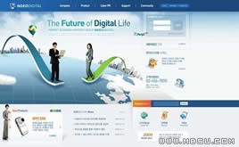 藍(lán)色網(wǎng)頁模板87855