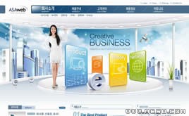 藍(lán)色網(wǎng)站模板87865