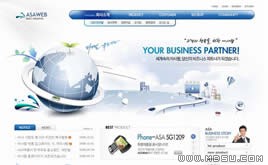 藍(lán)色網(wǎng)頁模板87879