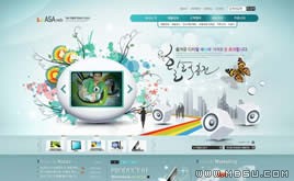 藍(lán)色網(wǎng)頁(yè)模板87927