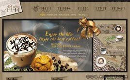 棕色網(wǎng)站模板88456