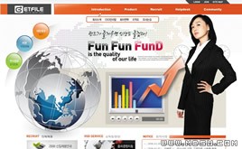 橙色網(wǎng)頁模板87200