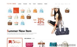 簡潔大氣的皮包商城網(wǎng)頁模板_87171