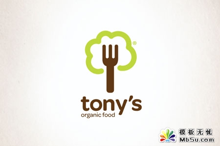 tony organic food 20 cool & inspiring logo designs