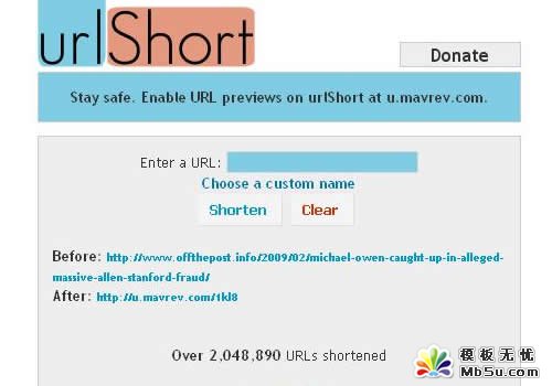 URL shortening script