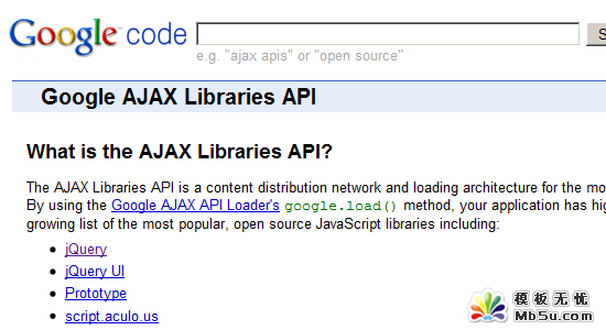 Google AJAX Libraries API
