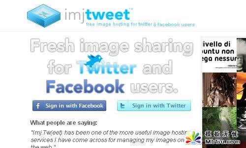 Free image hosting for Twitter & Facebook users