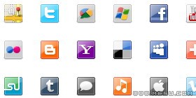 別致的web2.0社會(huì)化網(wǎng)站PNG圖標(biāo)