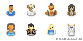一套可愛的頭像圖標(biāo)素材