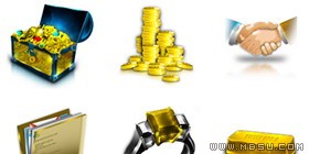 珠寶,金幣,寶箱,鉆戒,金條,鉆石PNG圖標(biāo)素材