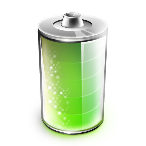 绿色透明发光电池PNG图标