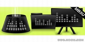 黑色主題音波數(shù)碼PNG圖標(biāo)素材包