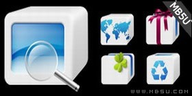 白色主題立體電腦PNG圖標(biāo)素材包