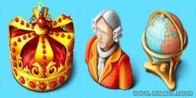 金色皇室物品PNG圖標(biāo)素材包