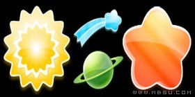 可愛的卡通星際PNG圖標(biāo)素材包