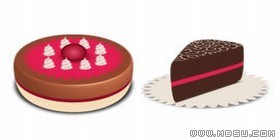 巧克力蛋糕PNG圖標(biāo)素材