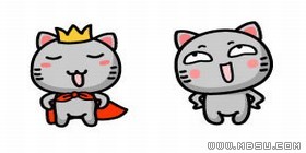 可愛的貓咪小灰PNG表情圖標(biāo)包