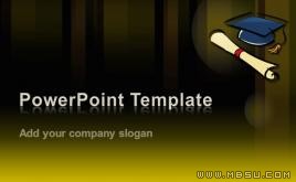 教育卡通形象PPT模板