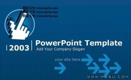 目標方向前進PPT模板