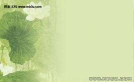 國畫雨荷PPT模板下載