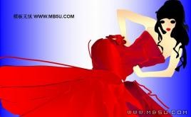 美女時裝PPT模板下載