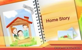 卡通家庭PPT模板下載