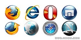 主流瀏覽器png圖標