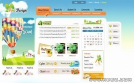 韓國學(xué)校模板