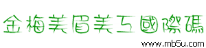 金梅美眉美工國(guó)際碼字體下載